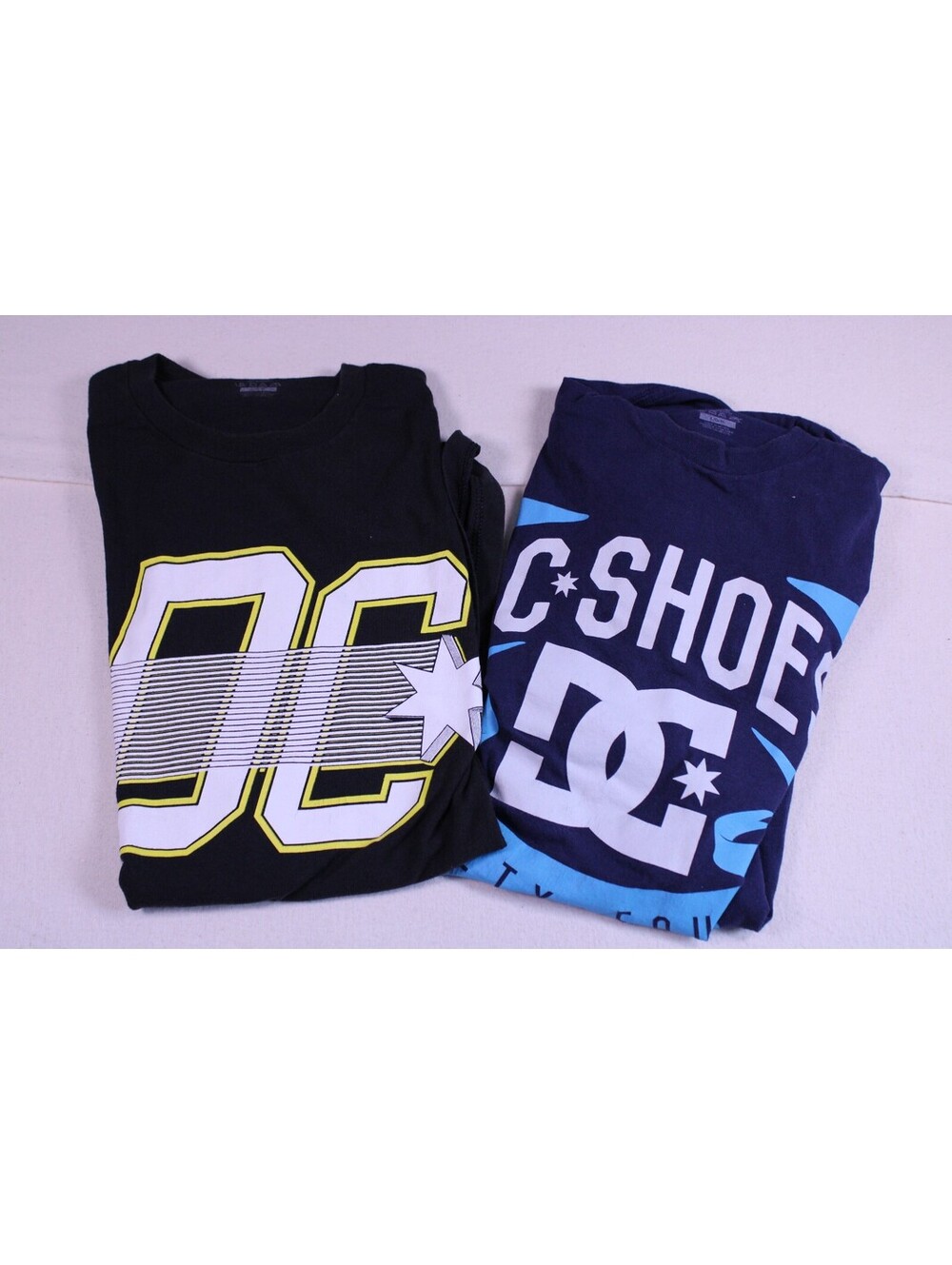 DC Shoes Vintage Y2K Skateboard T-Shirts Black Cotton Short Sleeve Large